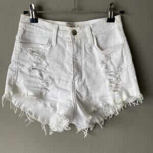 Vibrant M.I.U. sz S white cut off jean shorts